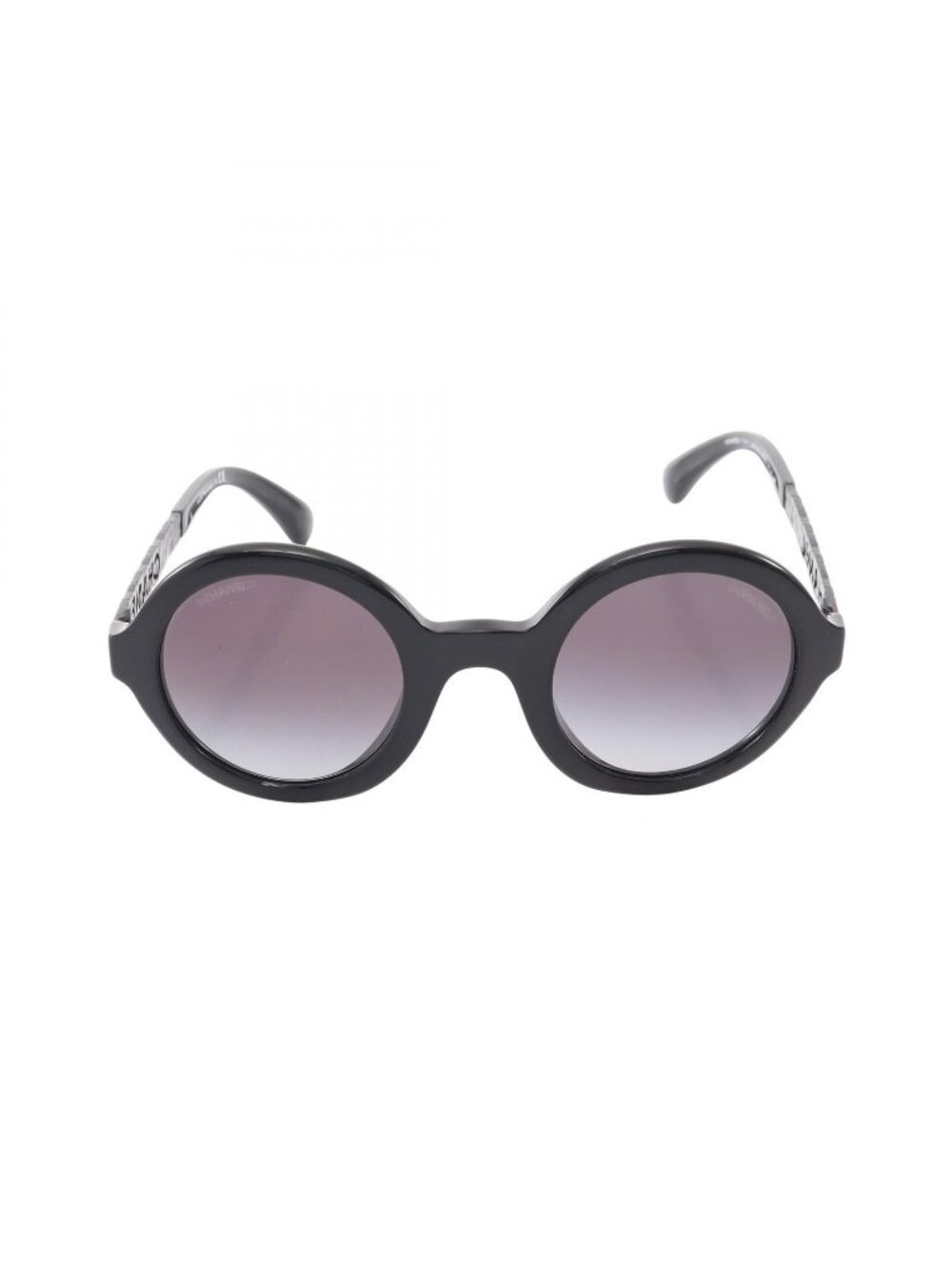 Chanel Sunglasses Logo Gradient Lens Round Eyewear